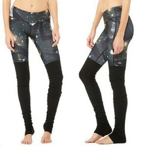 Alo Yoga goddess leggings galaxy print women’s size small